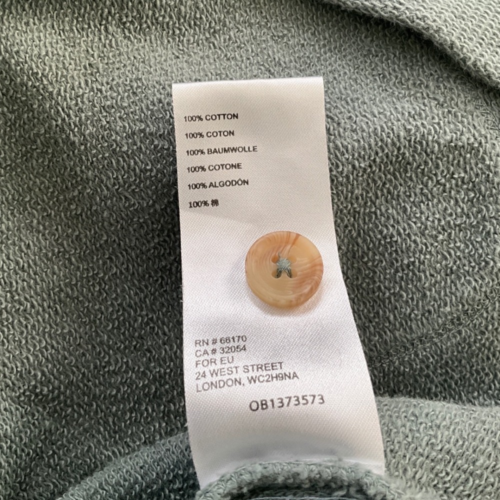 Pilcro Varsity Cardigan Long Beach Graphic Oversized Green Womens Size L Cozy - Picture 11 of 12